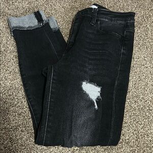 Kancan Black Distressed Skinny Jeans